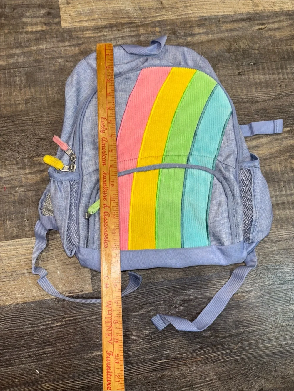 Pottery Barn Kids Mackenzie Rainbow Corduroy Appliqué Backpack